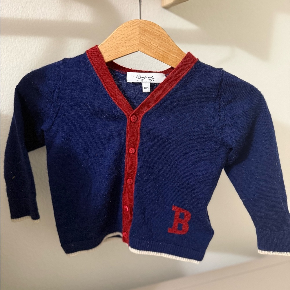 Bonpoint 100% wool cardigan